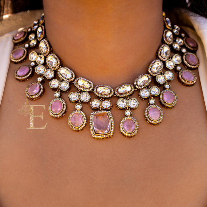 Rajkumari Necklace Set Ruby