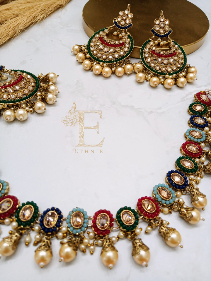 Khawb Dekhe - Dark Green Multi