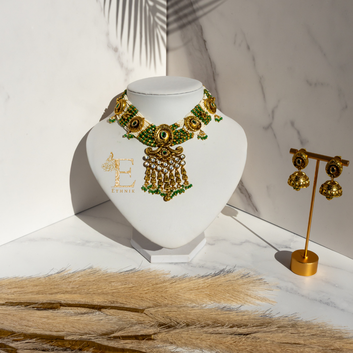 Mandira Necklace Set Green
