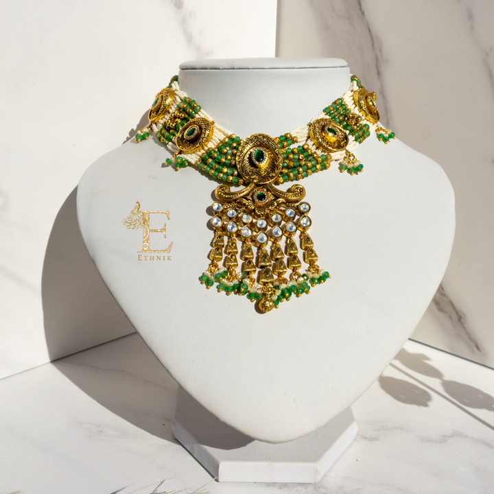Mandira Necklace Set Green