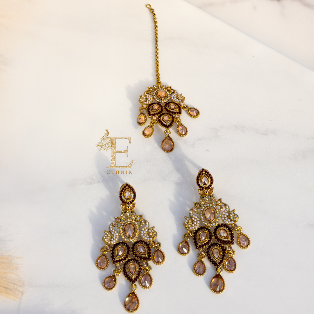 Mayura Necklace Set Ruby