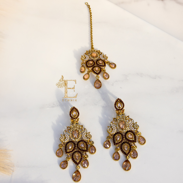 Mayura Necklace Set Ruby