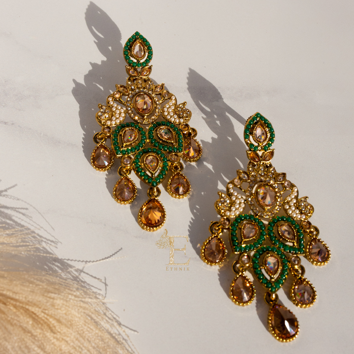 Mayura Necklace Set Emerald