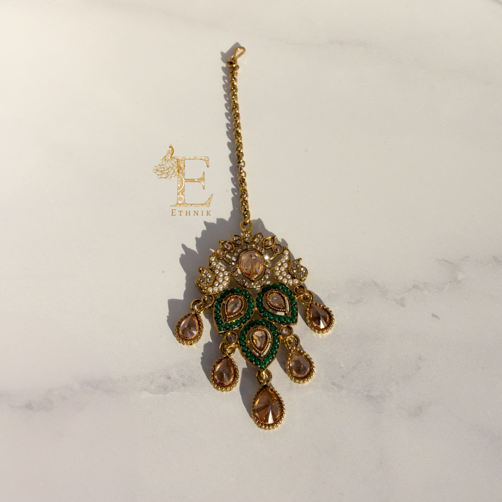 Mayura Necklace Set Emerald