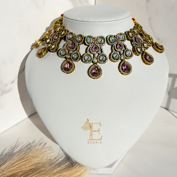 Saumya Necklace Set Pink