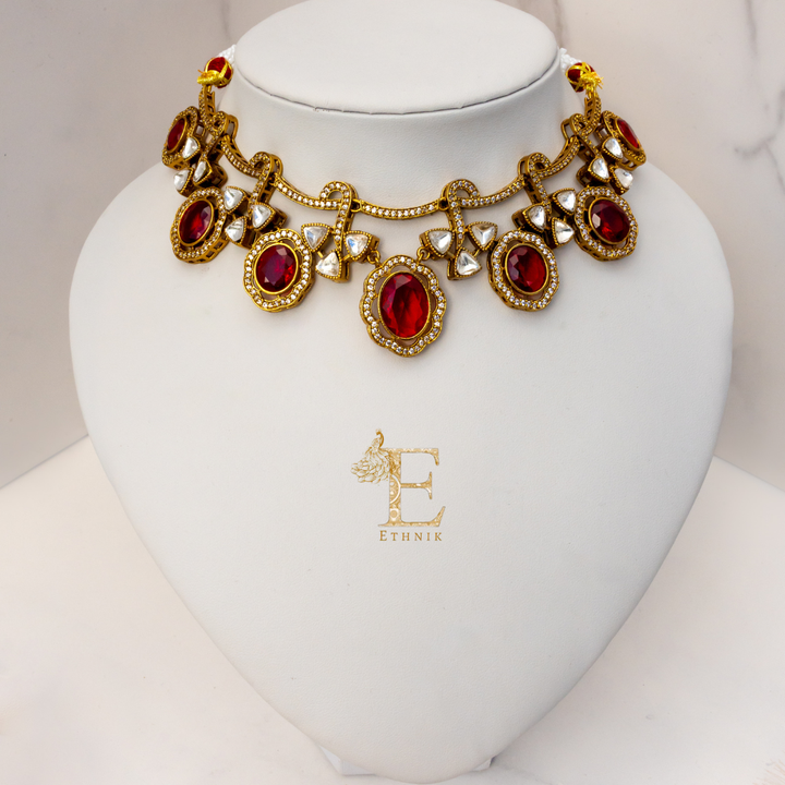 Ziya Necklace Set Ruby