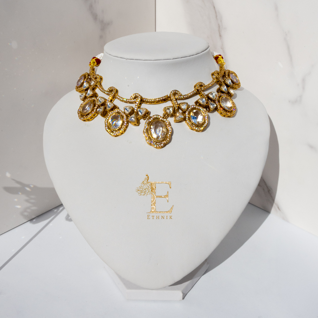 Ziya Necklace Set White