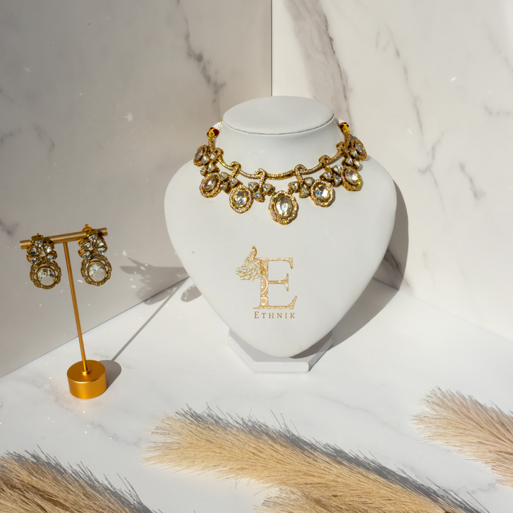 Ziya Necklace Set White